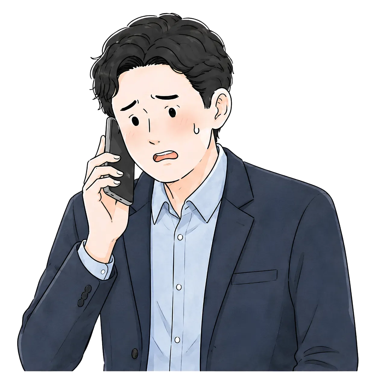 電話対応に追われる代表のイメージ